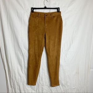 Tan suede leggings pant